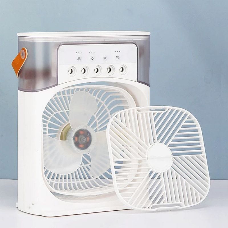 10'' Portable USB Air Conditioner Fan with LED & Humidifier